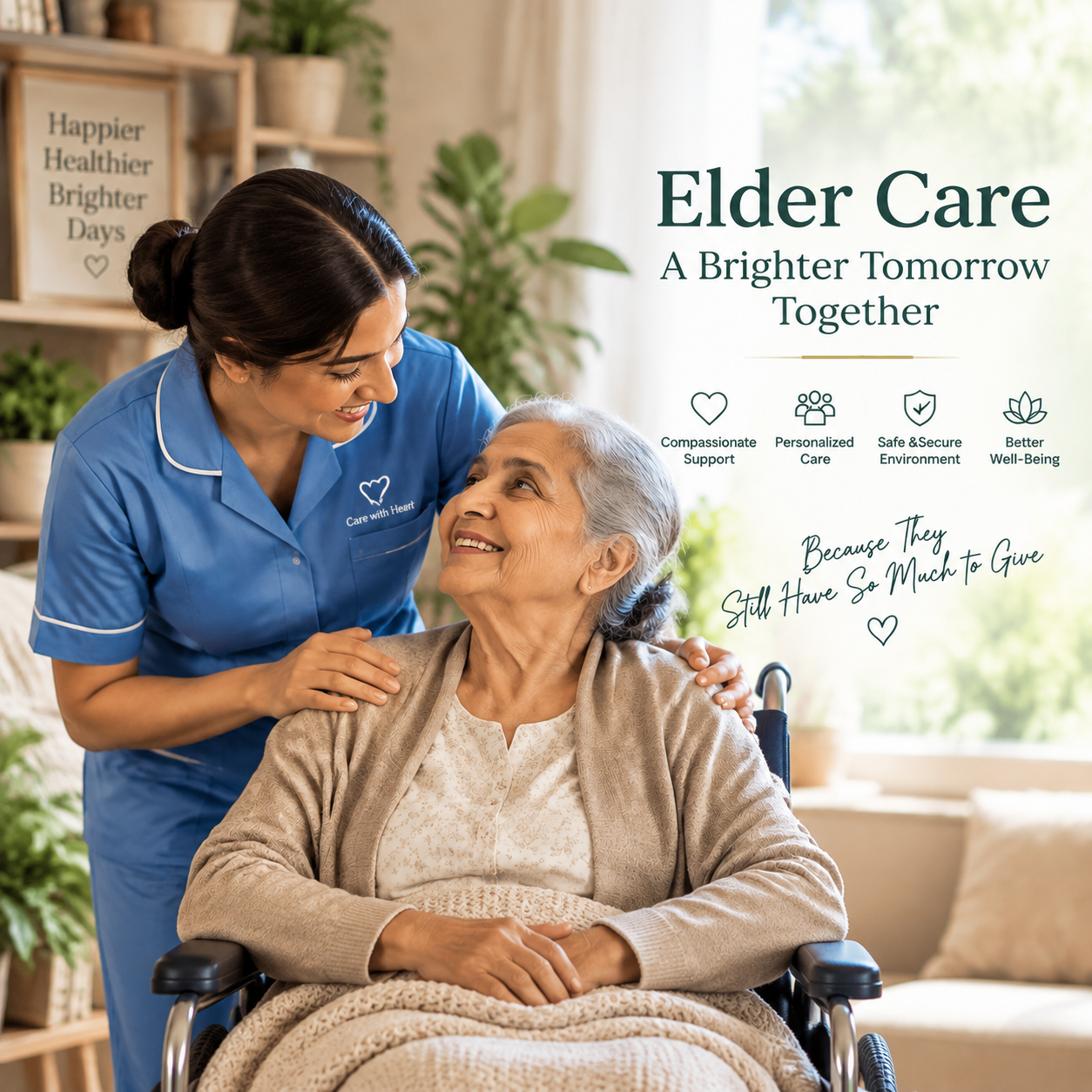 Caregiver with elderly woman